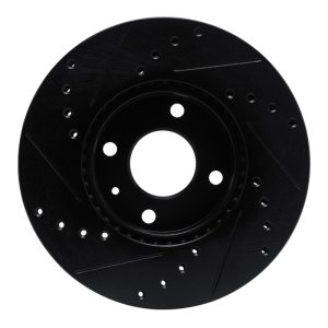 Chevrolet Spark Brake Rotor (1) - Front Right - R1 Concepts - Drilled & Slotted - Black - `16-`22